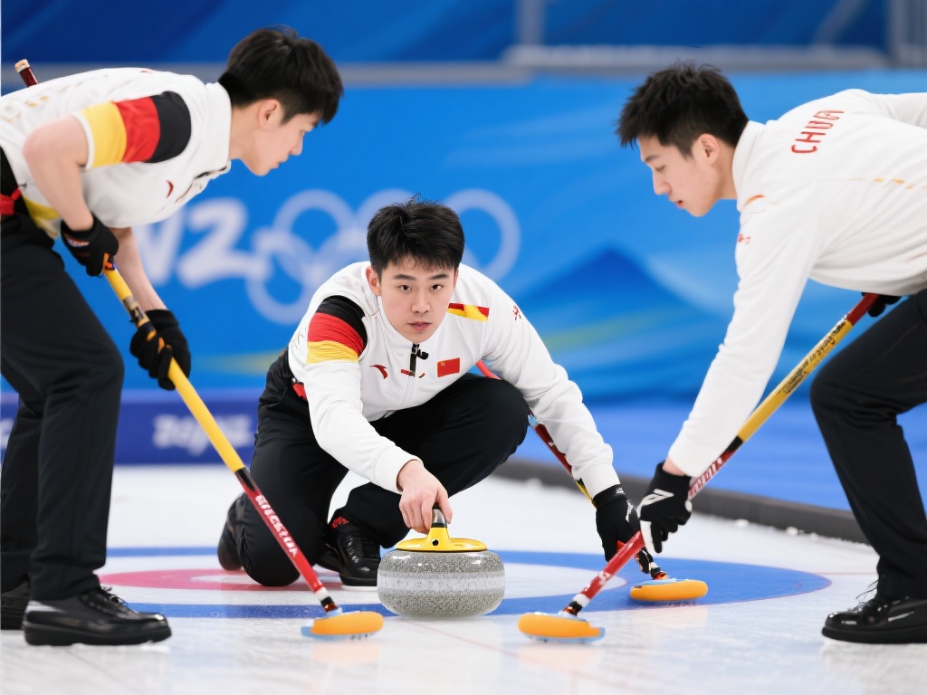 中国男子冰壶队一日双赛险胜德国队奋勇争先 德国队在冰壶领域一直表现出色,特别是在技